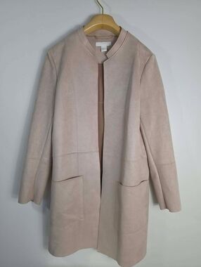 H&M Collarless Blush Pink Trench Coat